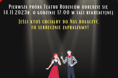 Red and Yellow Illustrative Theater Audition Poster - 1